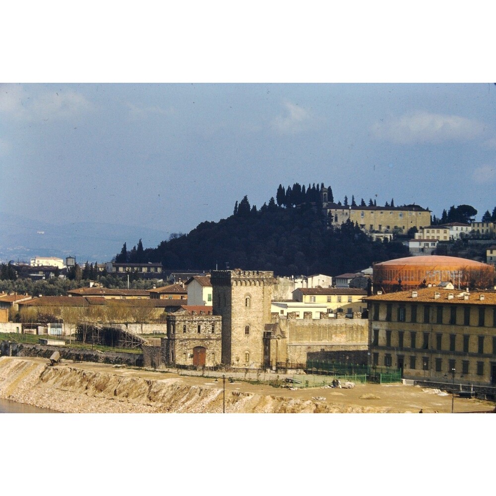 Kodak 35mm 1950s Red Border Kodachrome, a scenic view in Florence, Italy